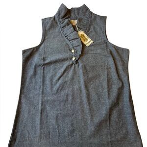 Mudpie Sleeveless Chambray Top